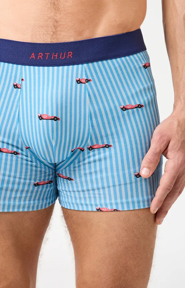 arthur-bob-grand-prix-du-sommeil-boxer-homme-bleu-coton-bio image 1