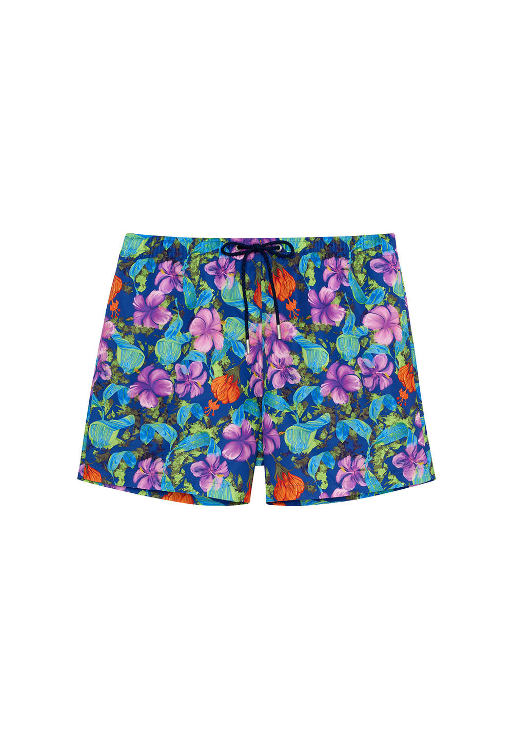hom-h-fresh-balata-short-de-bain-homme-bleu-marine-fleurs image 1