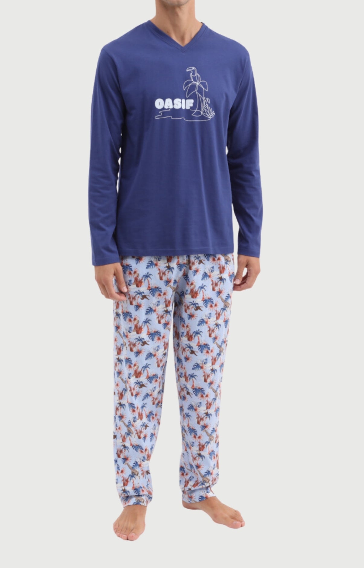 arthur-bob-oasif-pyjama-jersey-azur-xxl-coton-homme image 1