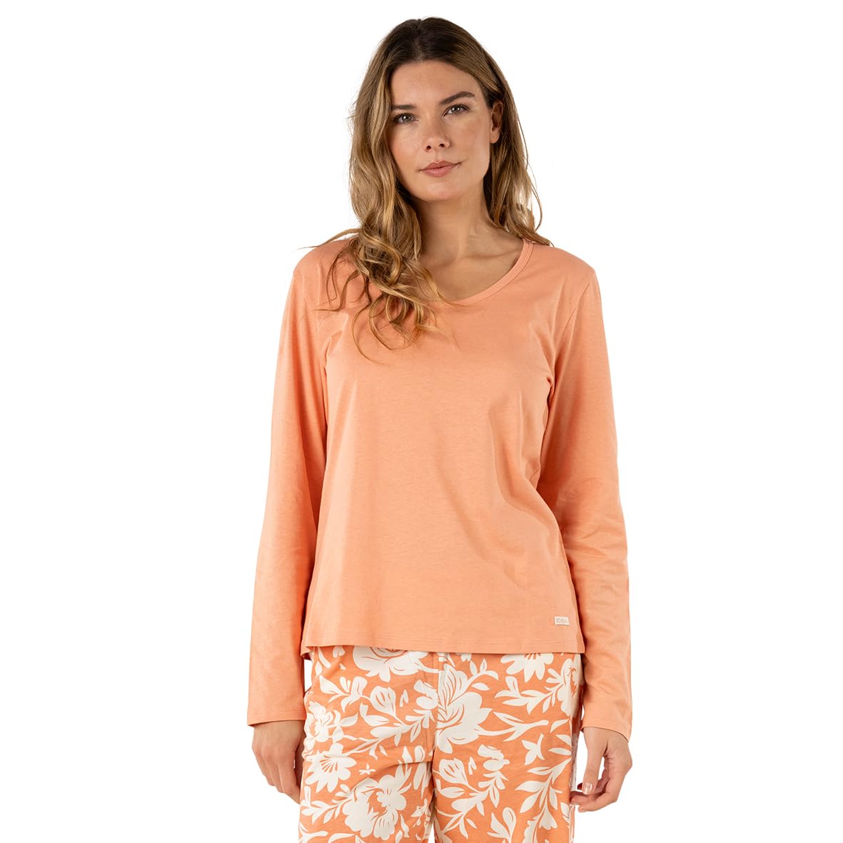 athena-graphic-pyjama-long-femme-m-multicolore-fleurs image 1