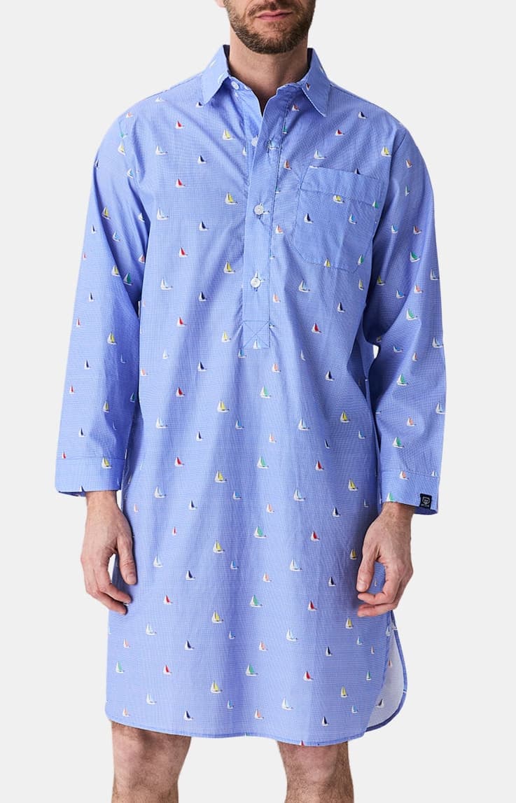 arthur-bob-boat-chemise-de-nuit-coton-bio-ciel image 4