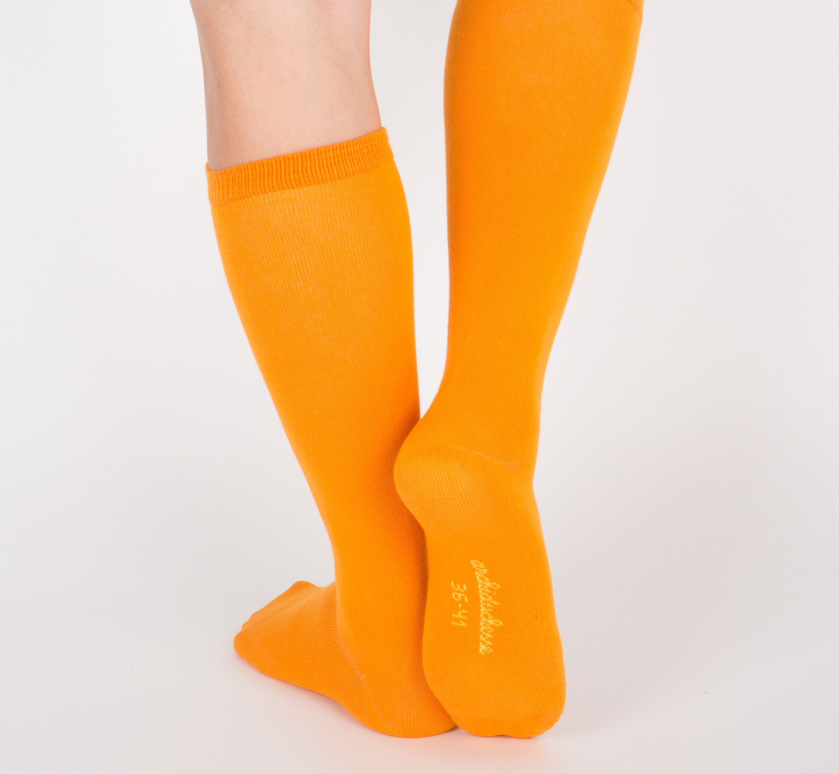 archiduchesse-de-ville-orange-mandarine-chaussettes-coton-mi-hautes image 6