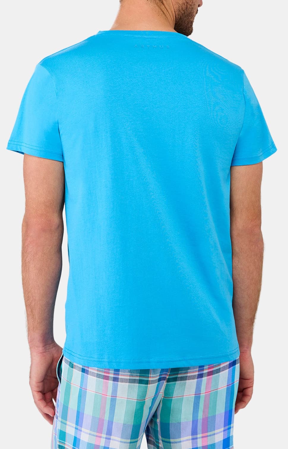 arthur-bob-tee-shirt-jersey-coton-l-ger-col-v-bleu image 6