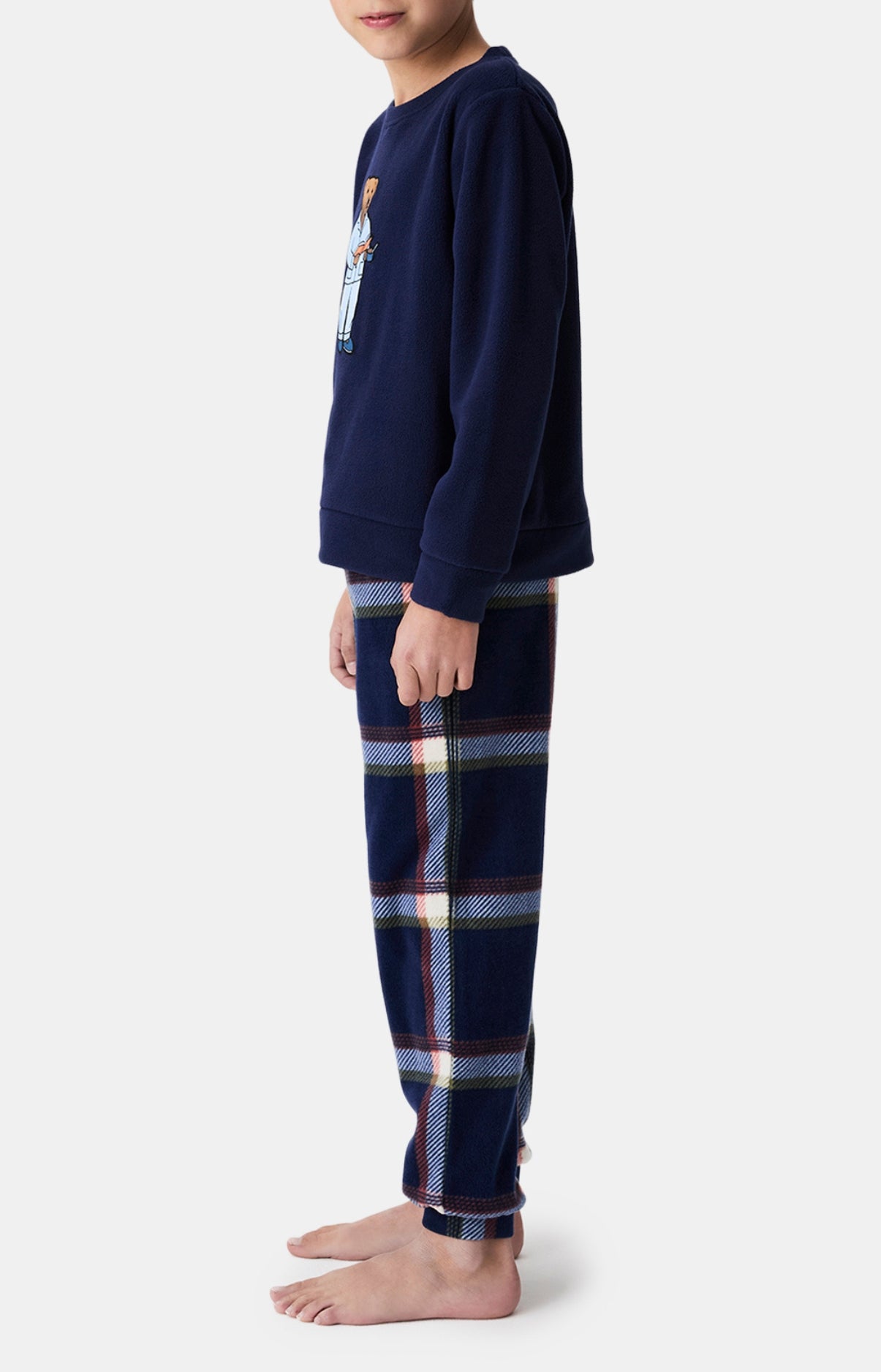 arthur-bob-esprit-livre-pyjama-enfant-marine-micropolaire image 5