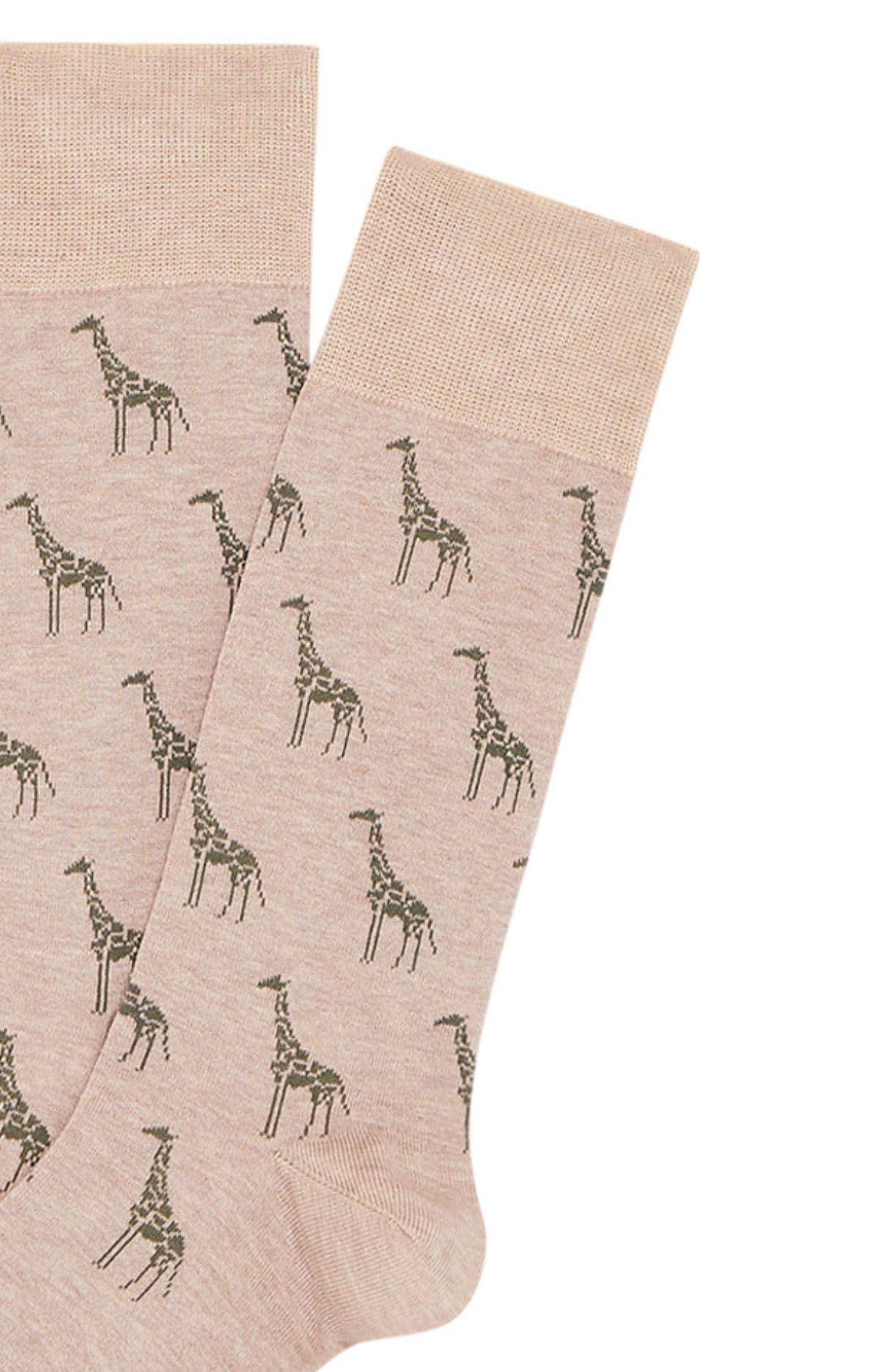 arthur-bob-girafe-chaussettes-fil-d-cosse-beige-40-46 image 2