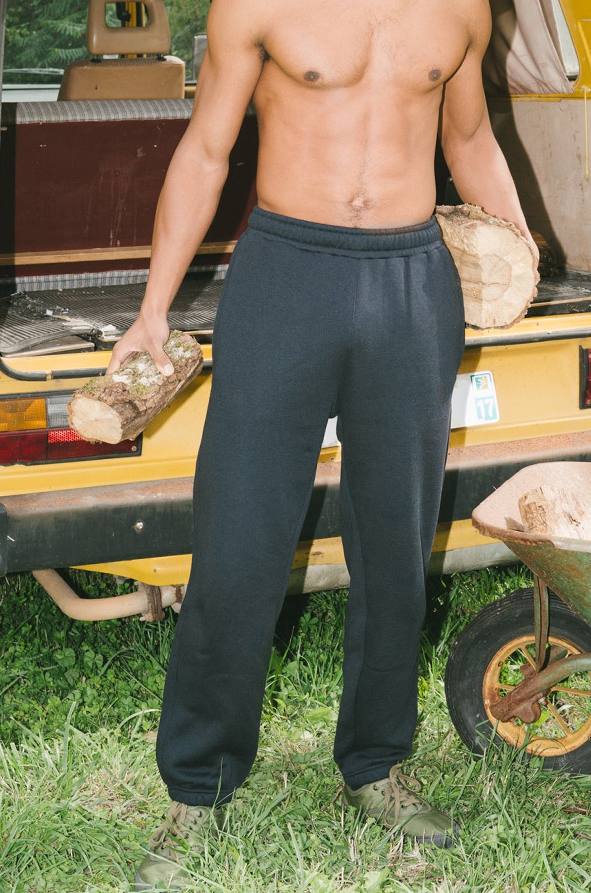 p-trone-jogging-pantalon-pyjama-bleu-marine-coton-bio image 2