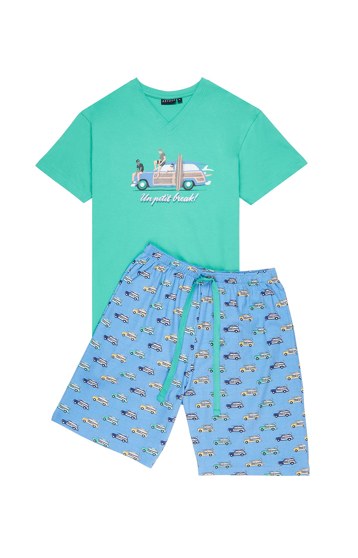 arthur-bob-pyjashort-un-petit-break-azur-coton image 3