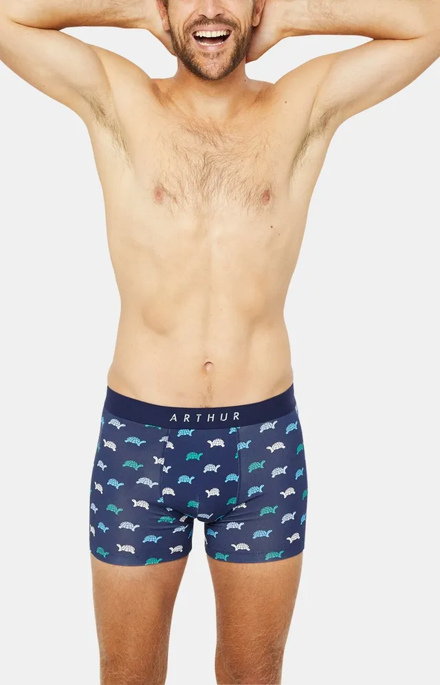 arthur-tortue-boxer-homme-marine-taille-m-coton-bio image 1