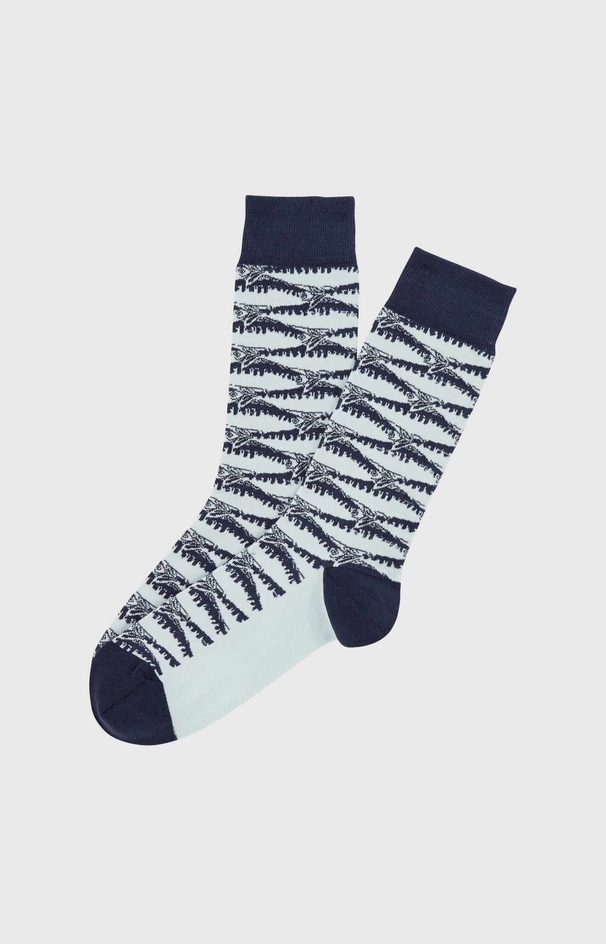 arthur-bob-sardines-chaussettes-homme-marine-coton image 1