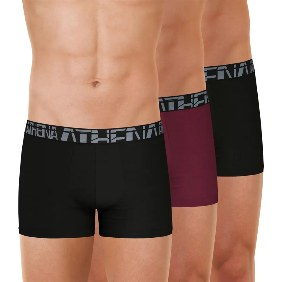 athena-720-stretch-micro-boxer-homme-x3-noir-taille-m image 1