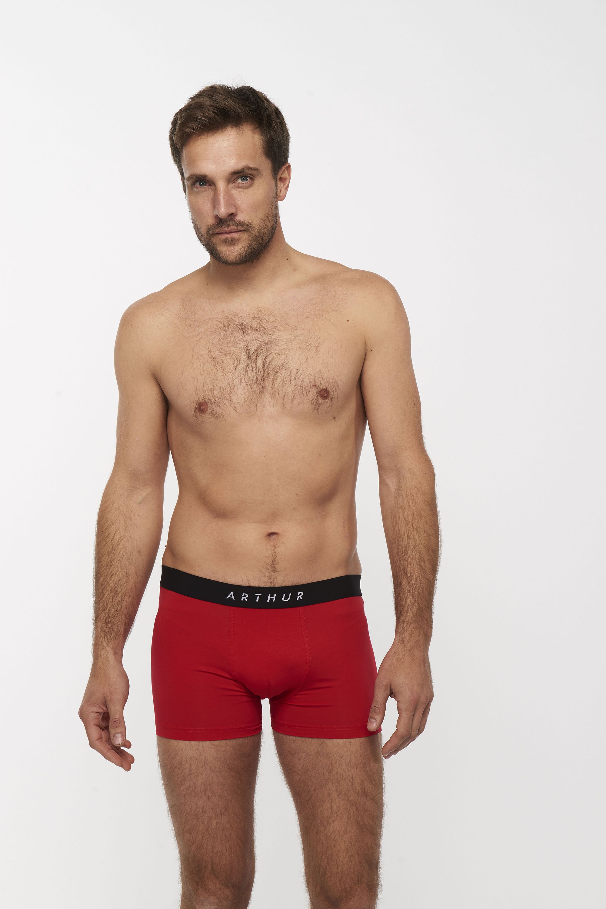 arthur-bob-boxer-skinny-rouge-coton-extensible image 5