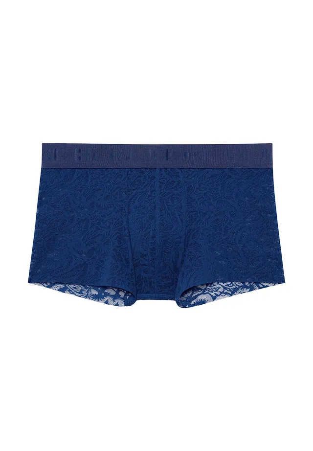 hom-free-cut-lace-boxer-navy-dentelle-stretch image 1