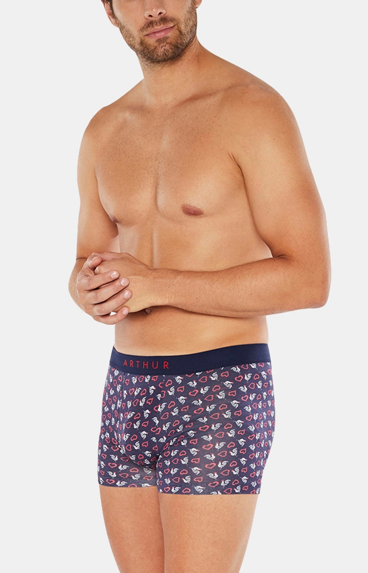 arthur-bob-cocoeurico-boxer-homme-marine-l-coton-bio image 1