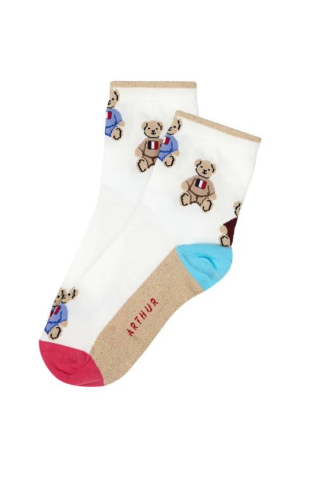 arthur-bob-teddy-chaussettes-femme-cru-36-40-coton image 1