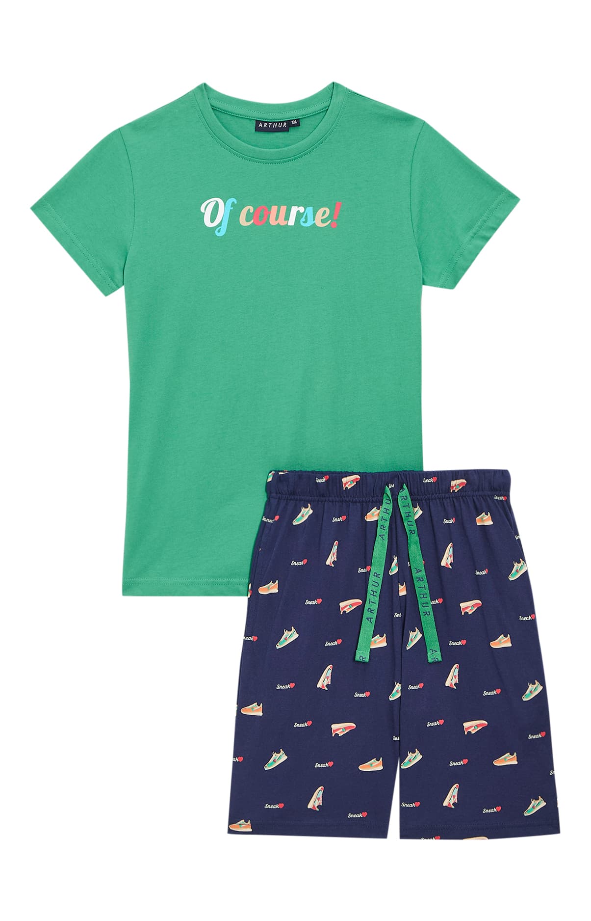 arthur-bob-sneakers-pyjashort-enfant-marine image 3