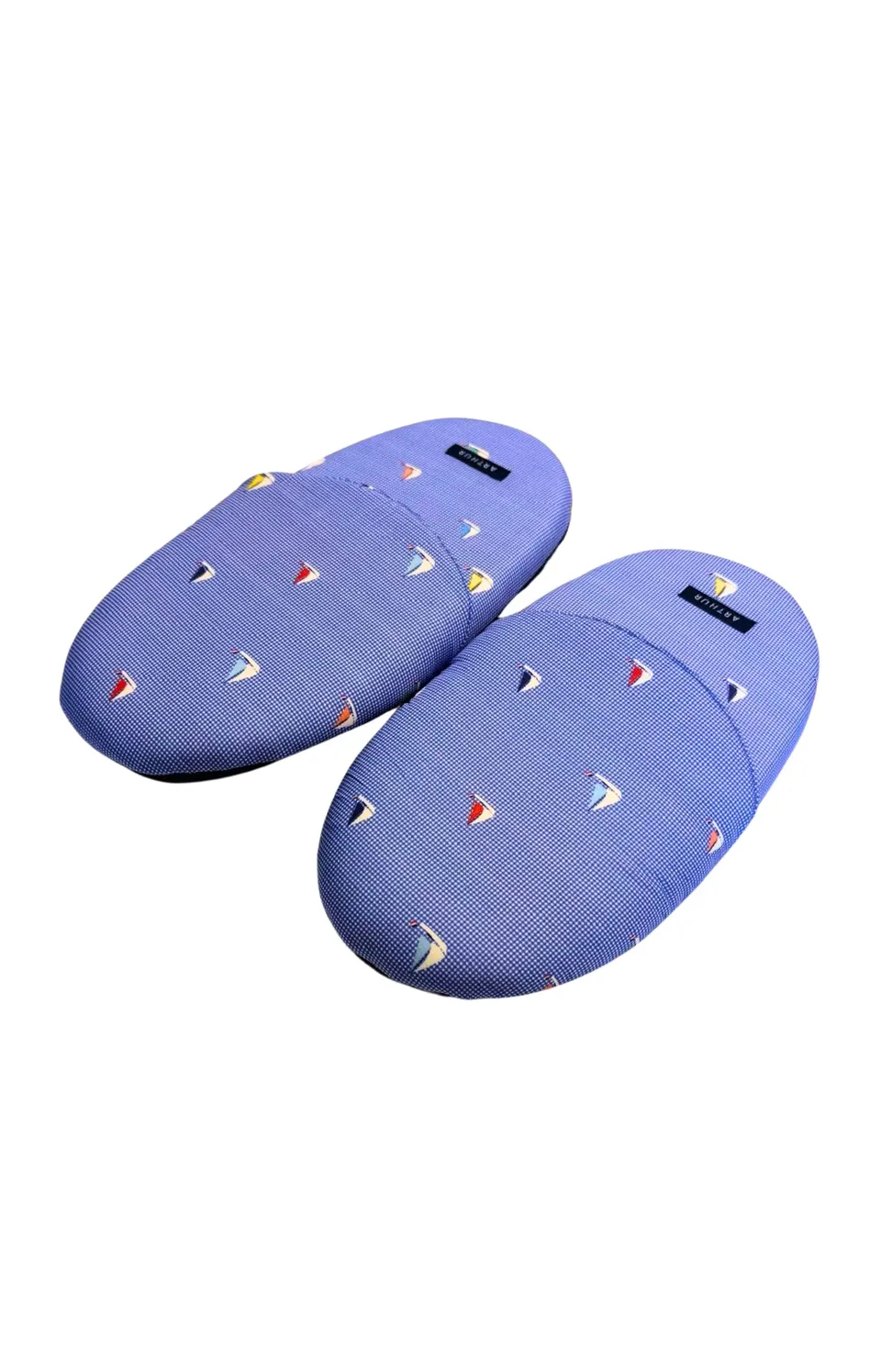 arthur-bob-boat-pantoufles-homme-ciel-coton-bio image 1