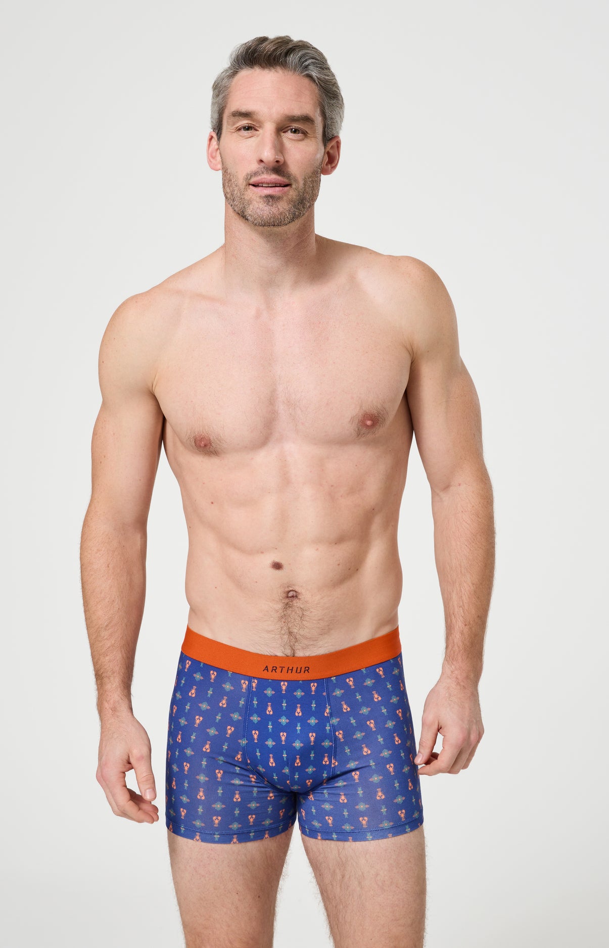 arthur-bob-pince-sans-rire-boxer-homme-marine-coton image 2