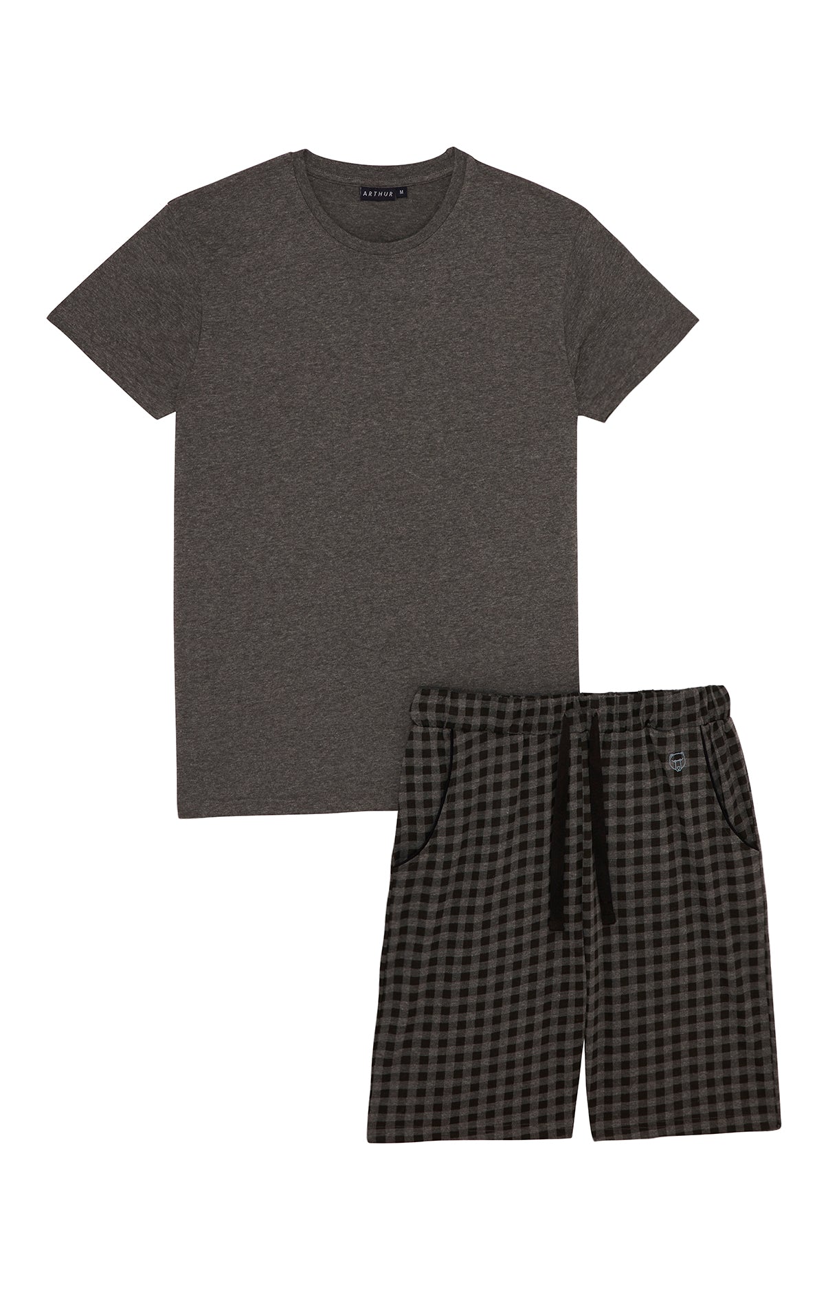 arthur-bob-karl-pyjashort-homme-coton-bio-gris image 3
