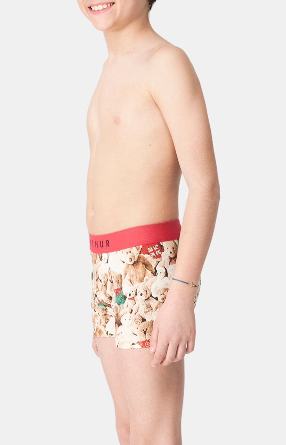 arthur-bob-teddy-boxer-enfant-coton-bio-brun image 2