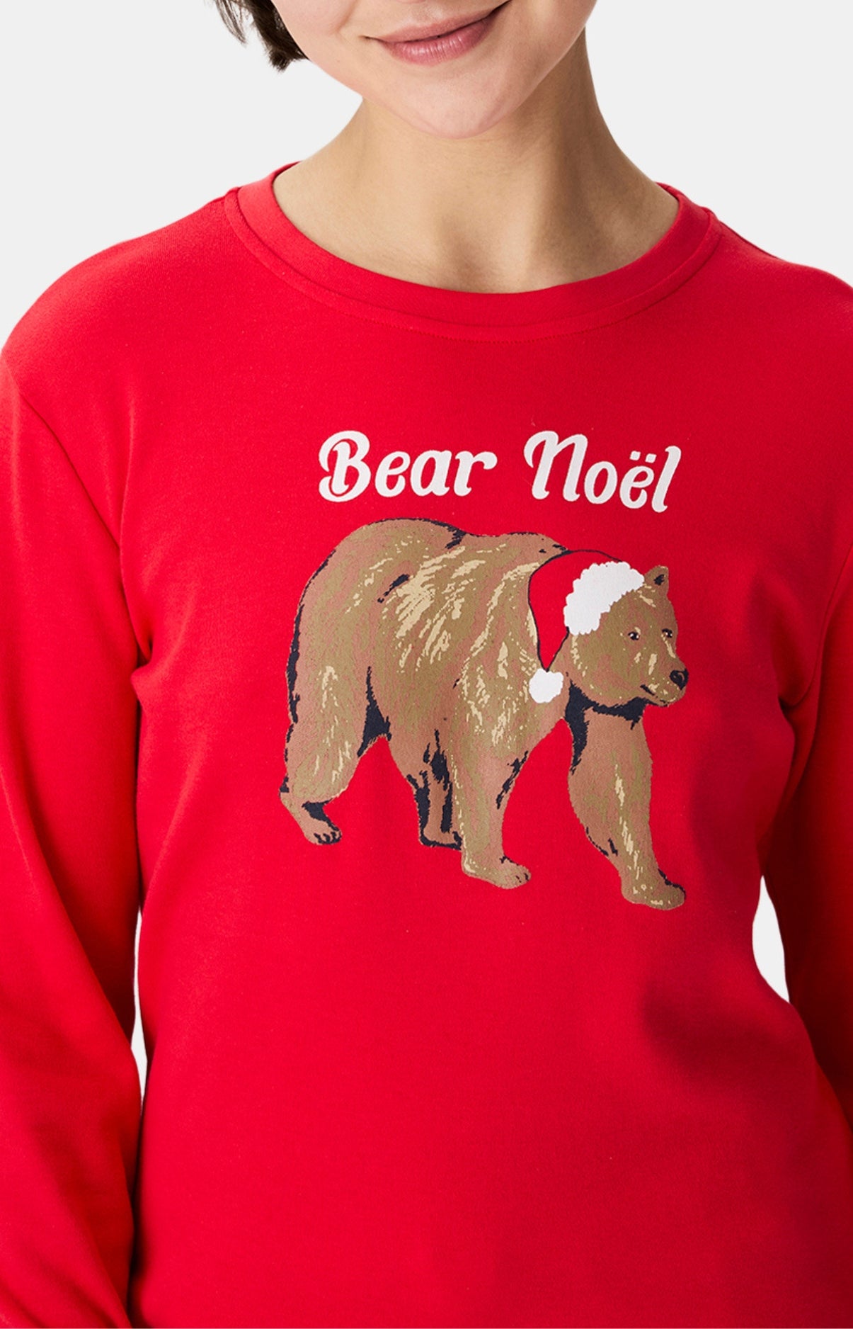 arthur-bob-bear-no-l-pyjama-femme-coton-bio-rouge image 2