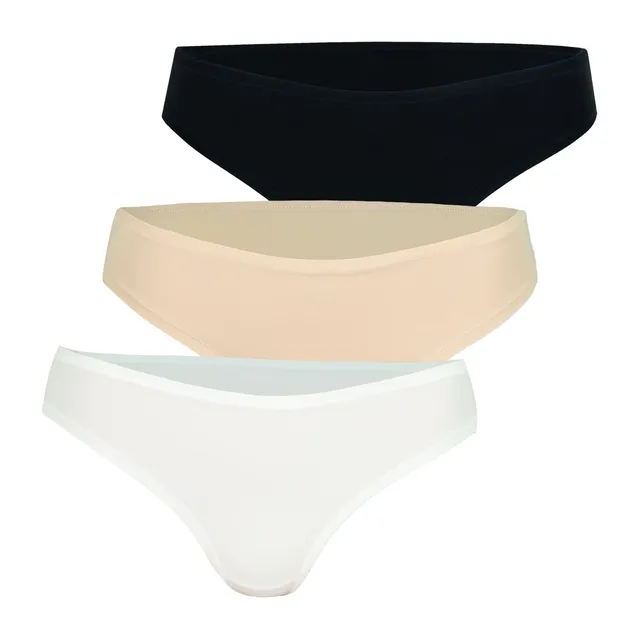 athena-ecopack-lot-3-slips-micro-femme-taille-s-blanc-skin-noir image 1