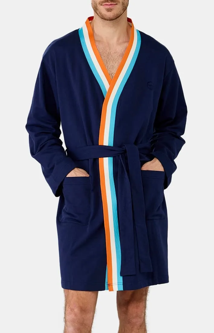 arthur-marine-robe-de-chambre-homme-coton-bio image 1