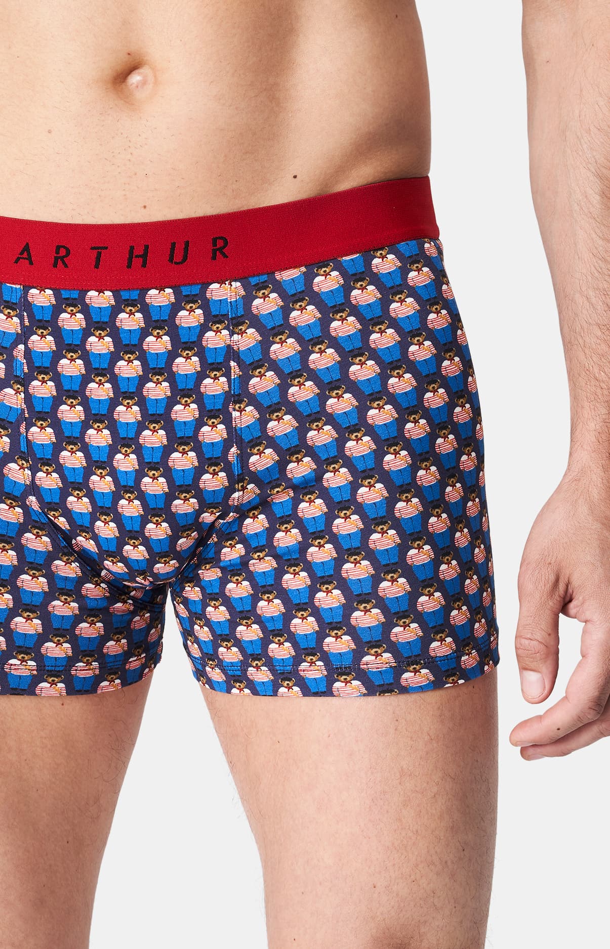 arthur-bob-teddy-in-paris-boxer-coton-bio-marine-homme image 1