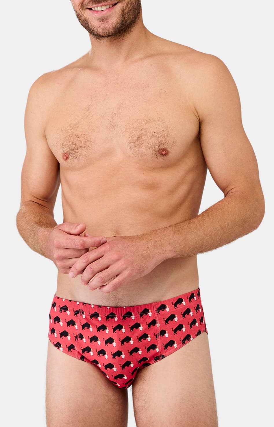 arthur-le-club-ol-toro-slip-rouge-coton-bio image 1