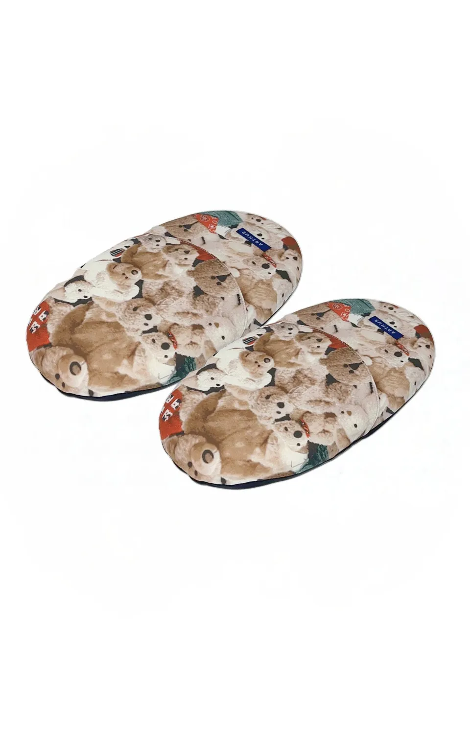 arthur-bob-teddy-pantoufles-homme-brun-coton-bio image 1