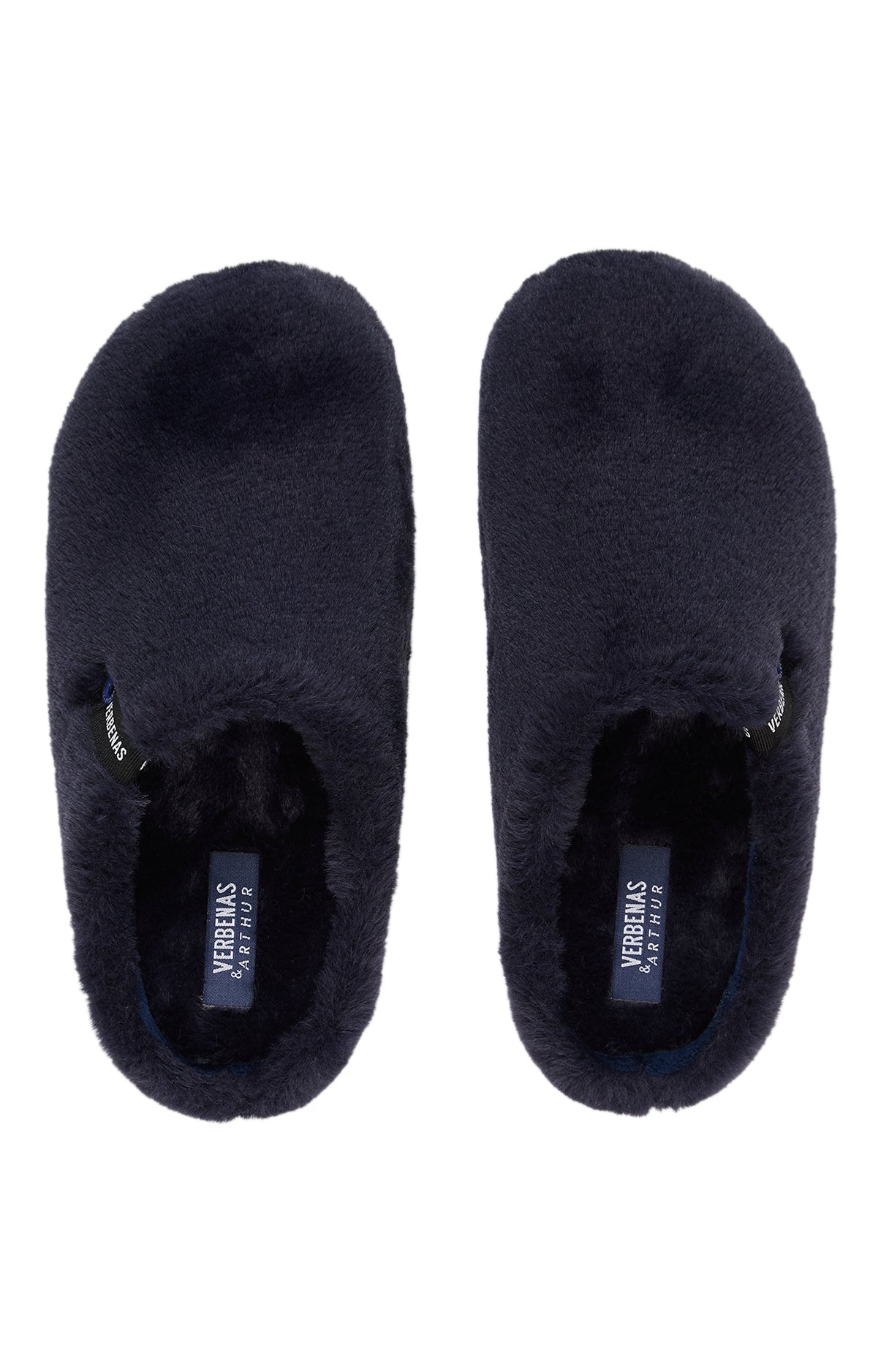 arthur-bob-cocon-marine-mules-femme-marine-fausse-fourrure image 3