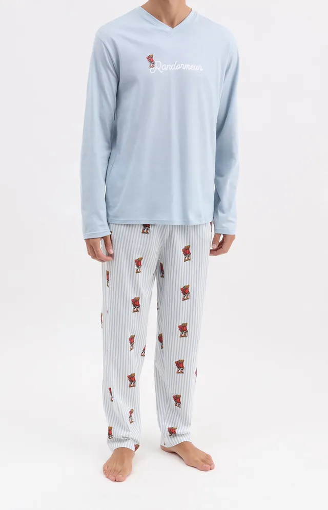 arthur-bob-randonneur-pyjama-long-ciel-coton-homme image 1
