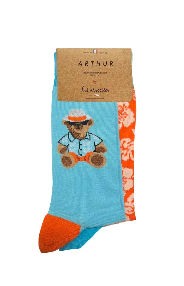 arthur-teddy-chaussettes-multicolore-40-46-france image 1