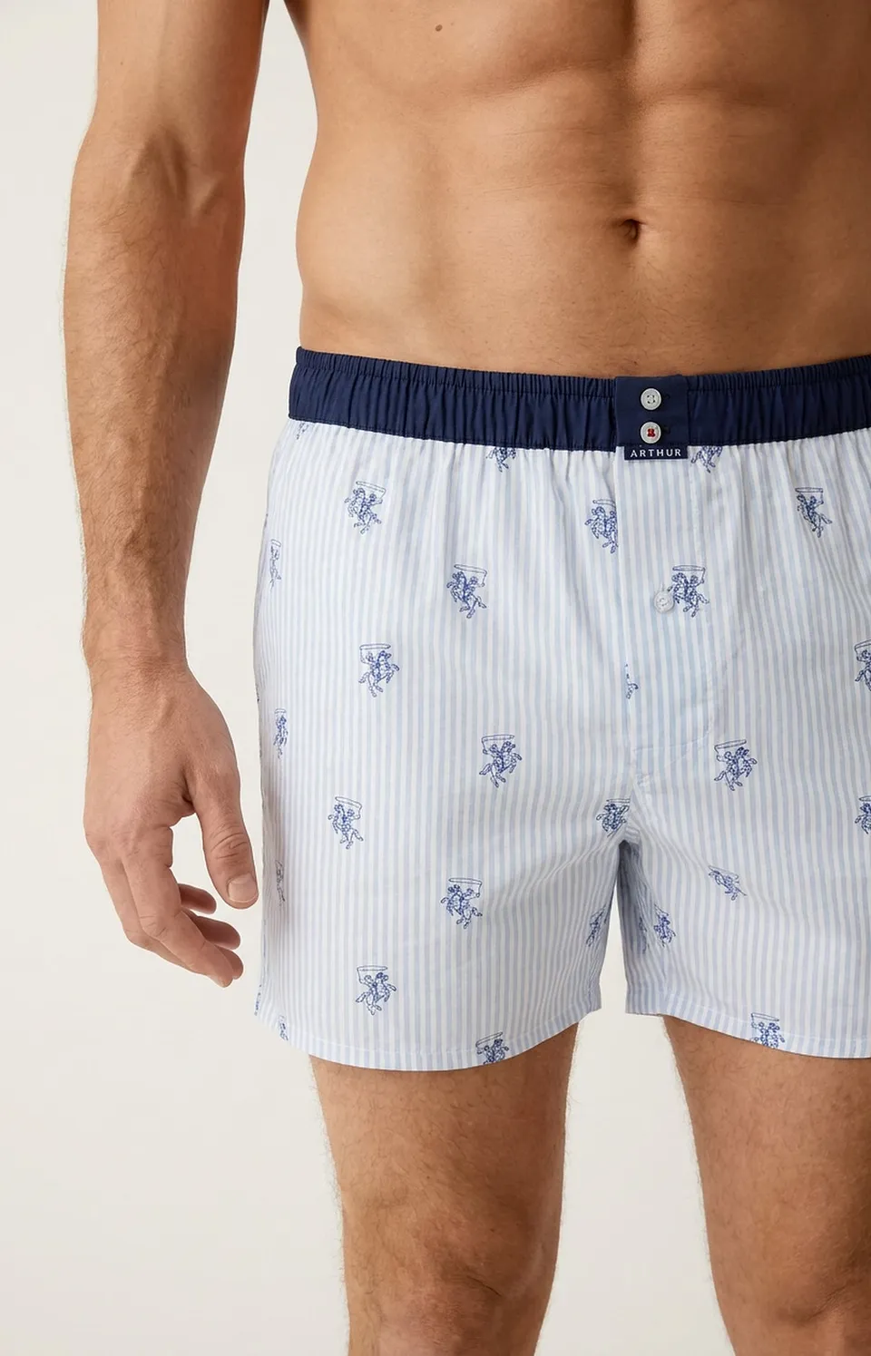 arthur-le-club-n-1236-cale-on-homme-bleu-rayures image 1