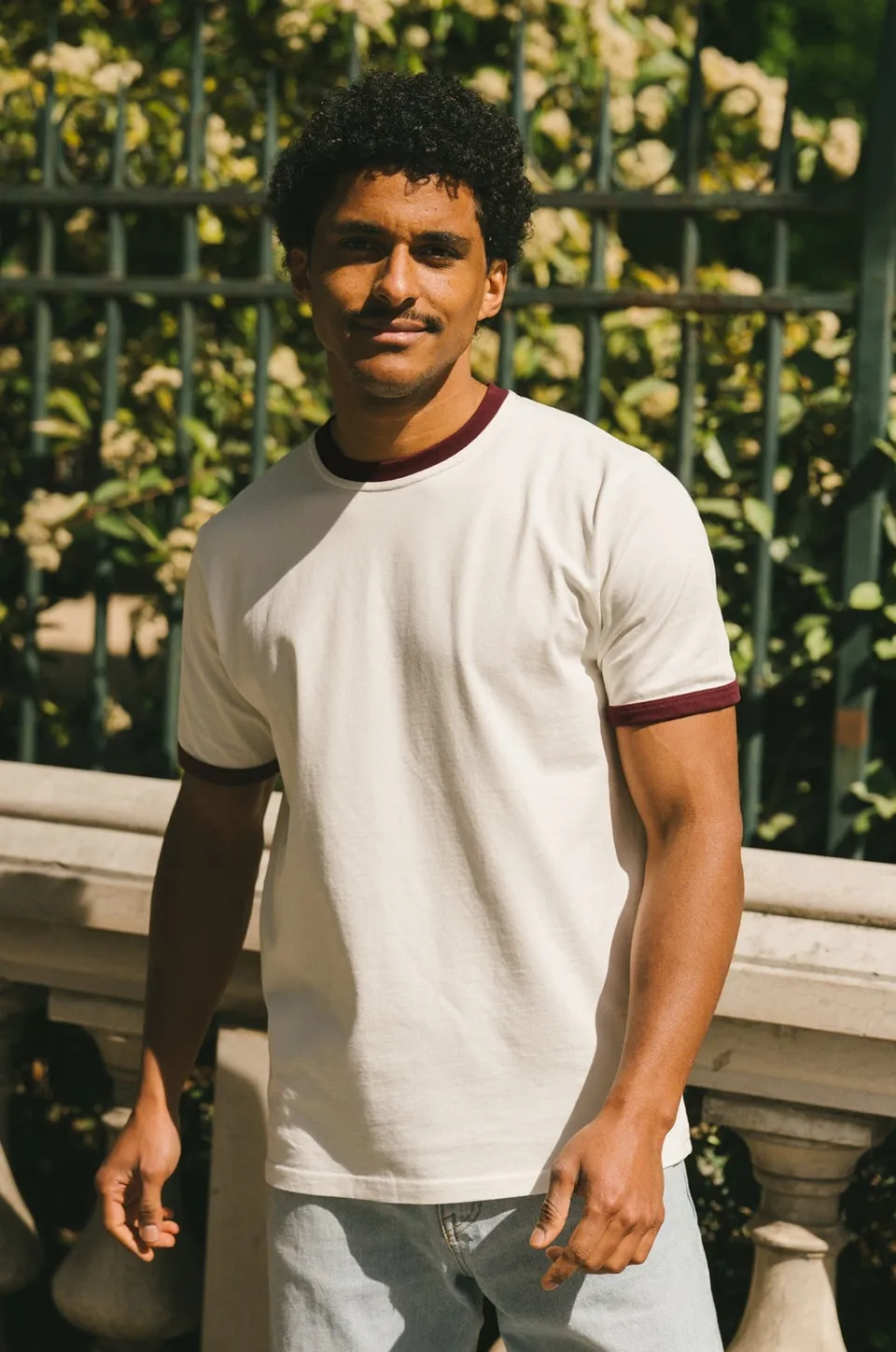 p-trone-varsity-t-shirt-manches-courtes-bleu-marine image 1