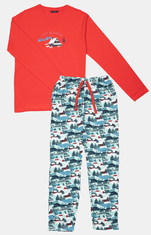 arthur-bob-nuit-blanche-pyjama-homme-bleu-coton image 3