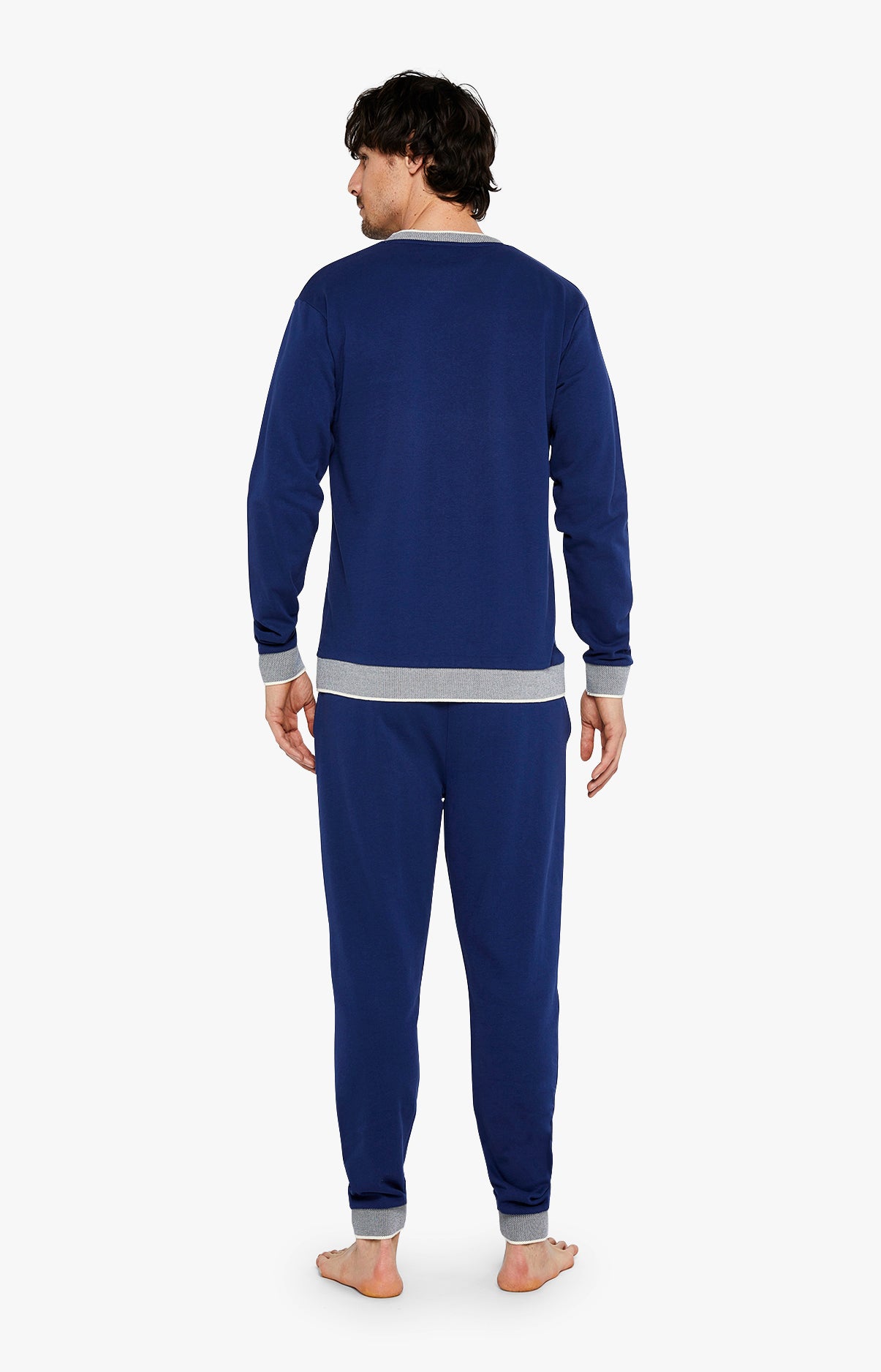 arthur-bob-pyjama-coton-bio-homme-marine-manches-longues image 5