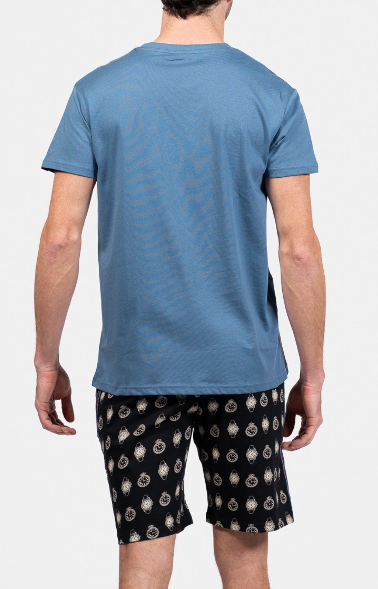 arthur-bob-a-l-heure-pyjashort-homme-noir-coton-bio image 6
