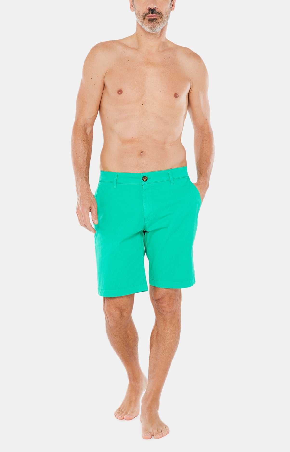 arthur-bob-bermuda-uni-vert-homme-m-gabardine-coton image 2