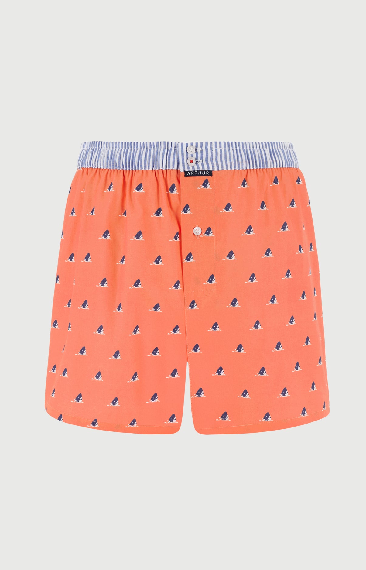 arthur-le-club-1220-cale-on-homme-orange-requins image 3