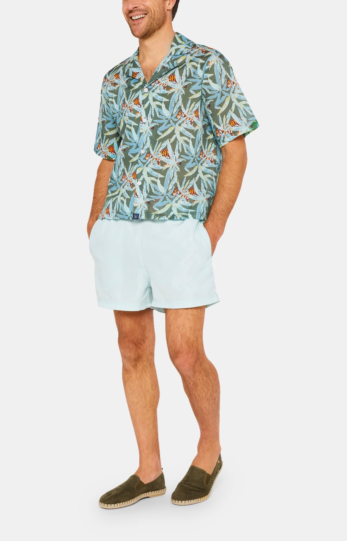 arthur-bob-tigre-chemise-manches-courtes-kaki-l-coton image 2