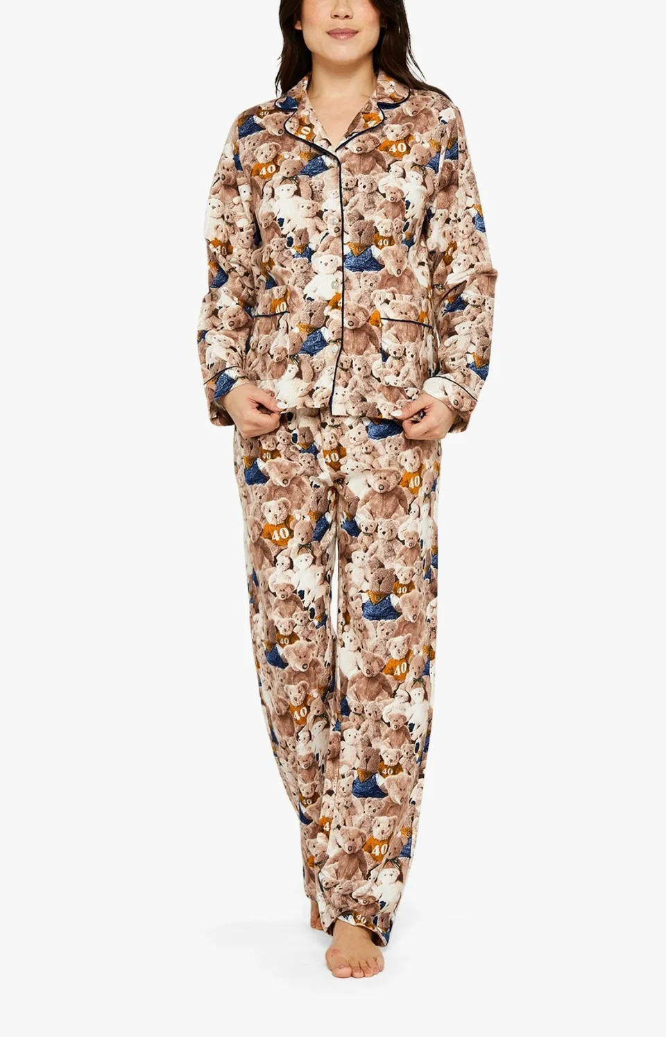 arthur-bob-teddy-40-ans-pyjama-femme-pilou-noisette image 1