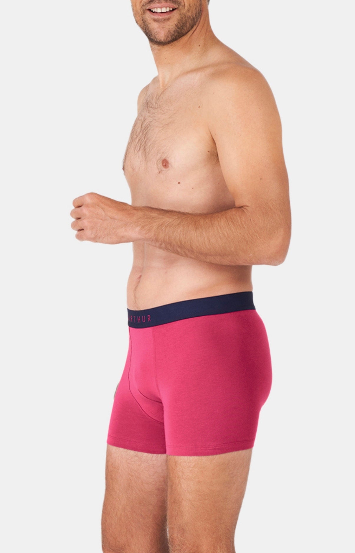 arthur-bob-boxer-homme-coton-bio-fushia image 4