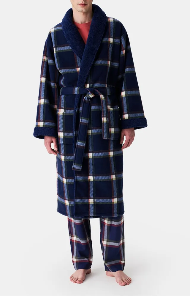 arthur-bob-luka-robe-de-chambre-homme-polaire-marine image 1