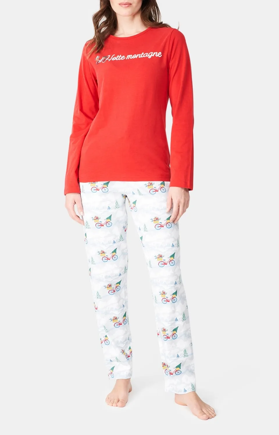 arthur-bob-pyjama-femme-hotte-montagne-blanc-coton-bio image 1