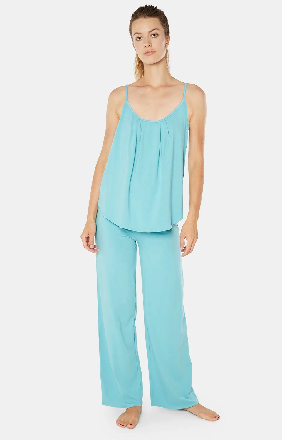 arthur-atoll-caraco-pantalon-femme-bleu-coton-modal image 1