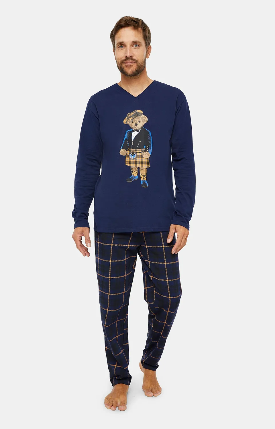 arthur-bob-pyjama-boston-bleu-marine-homme-coton image 1