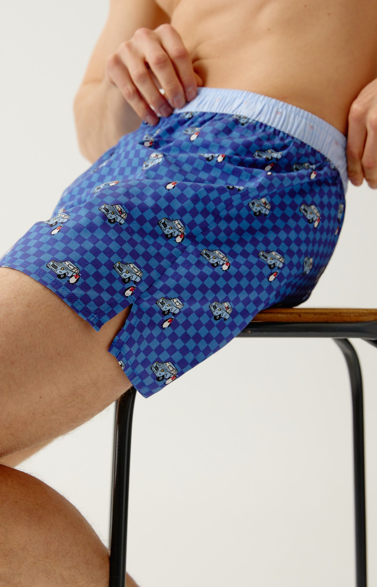 arthur-le-club-n-1233-cale-on-homme-coton-bio-bleu-2cv image 5
