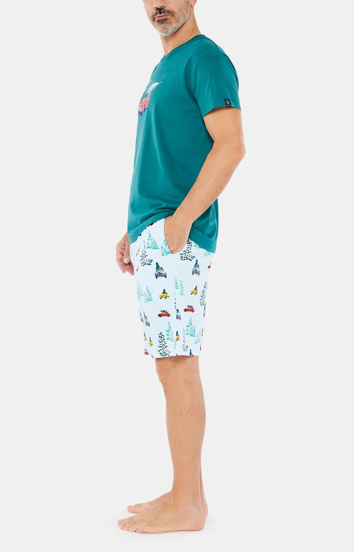 arthur-bob-pyjashort-2cv-bleu-glace-coton-bio image 4