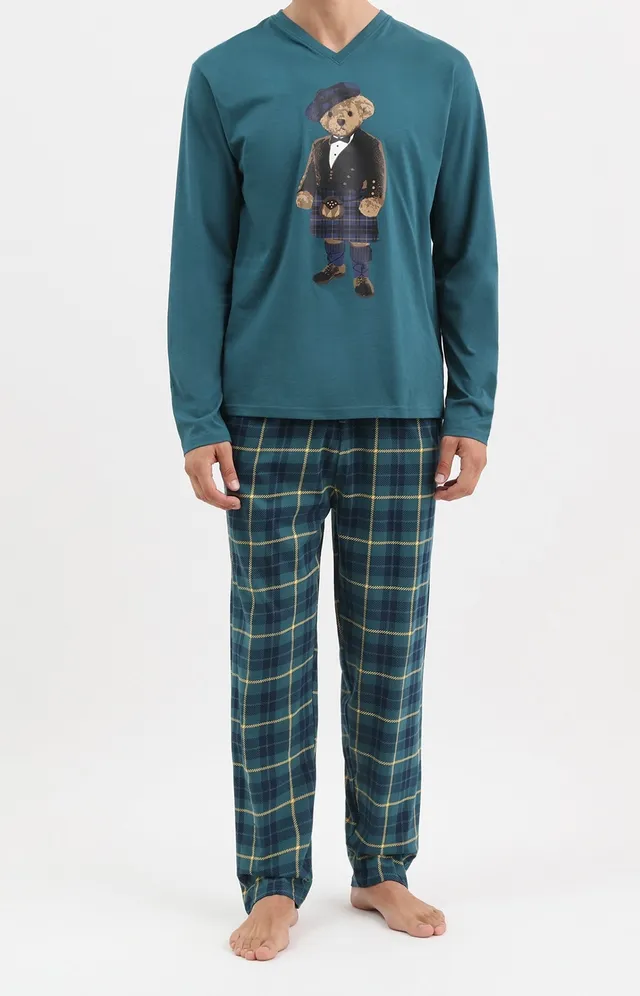 arthur-bob-ecossais-vert-pyjama-homme-coton-s-xxl image 1