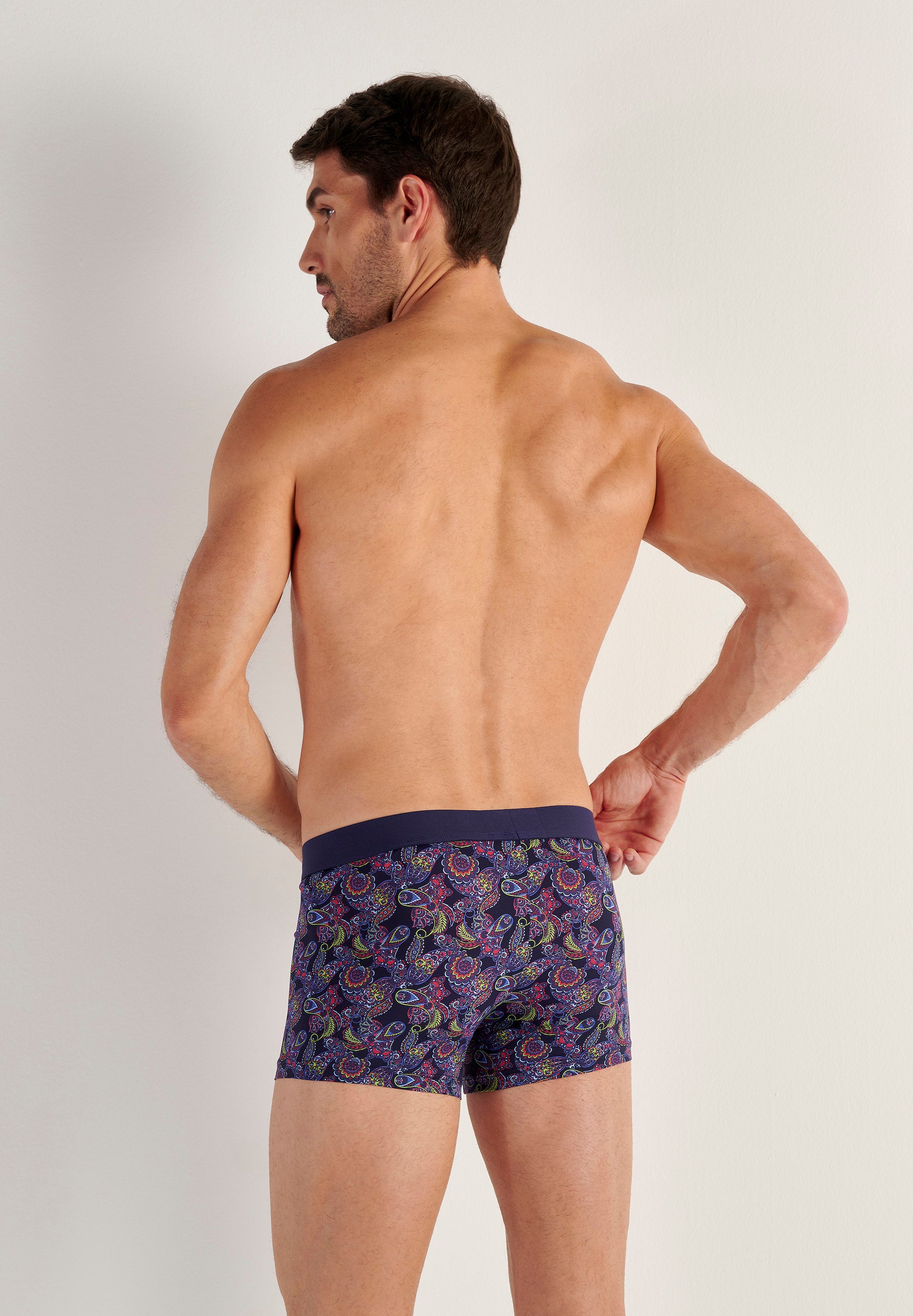 hom-ringo-boxer-homme-bleu-marine-imprim-microfibre image 3
